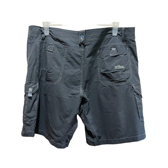 Kuhl Shorts 40 Nylon Cargo Hiking Outdoor Wicking Quick Dry Gray Mens  B42 - Picture 2 of 4